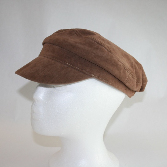 Nine West Faux-Suede Flat Newsboy Cap in Taupe💝 - Picture 2 of 6